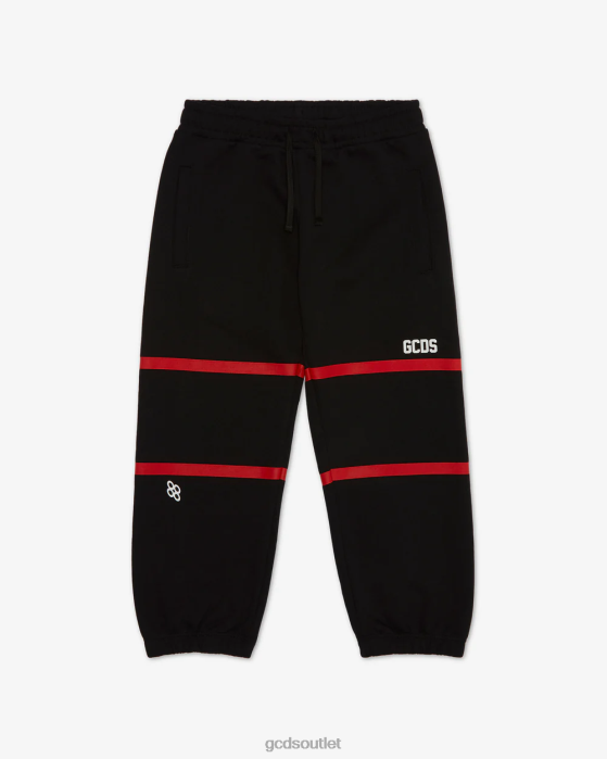 Kids GCDS Junior Low Logo Band Sweatpants Black 0FVX749