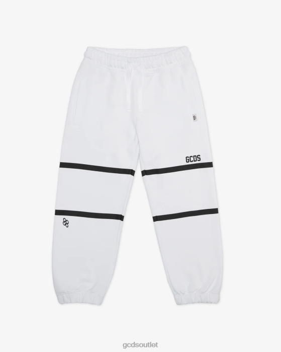 Kids GCDS Junior Low Logo Band Sweatpants White 0FVX752