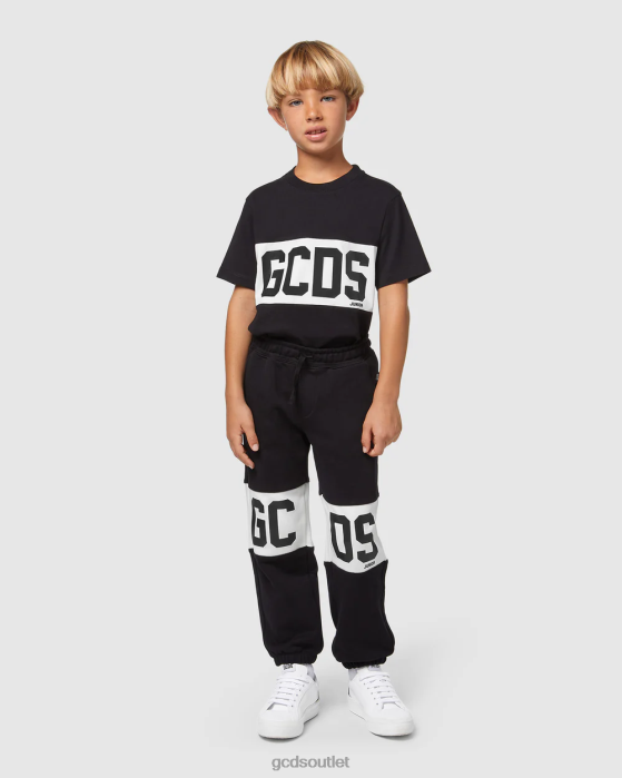 Kids GCDS Junior logo band sweatpants Black 0FVX736