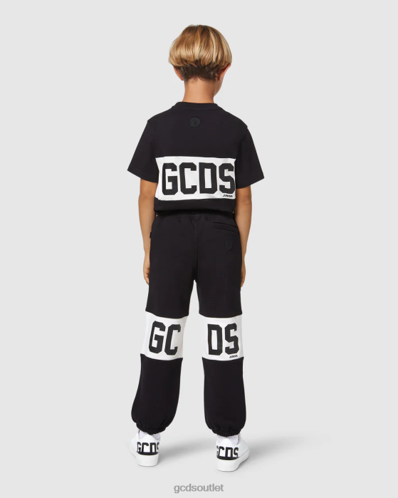 Kids GCDS Junior logo band sweatpants Black 0FVX736