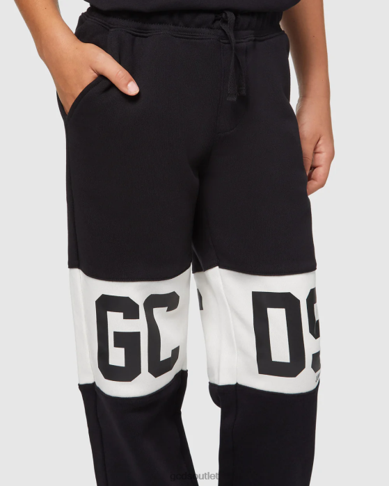 Kids GCDS Junior logo band sweatpants Black 0FVX736