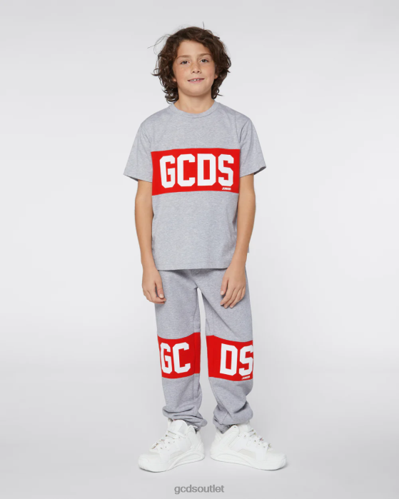 Kids GCDS Junior logo band sweatpants Grey 0FVX734
