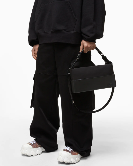 Men GCDS Matilda Nylon Medium Bag Black 0FVX257