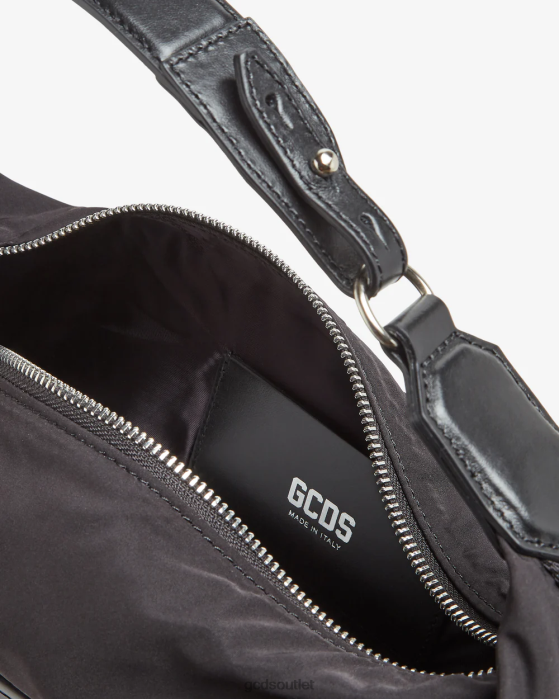 Men GCDS Matilda Nylon Medium Bag Black 0FVX257