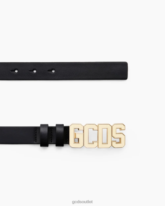 Men GCDS Classic Logo Belt Gold 0FVX263