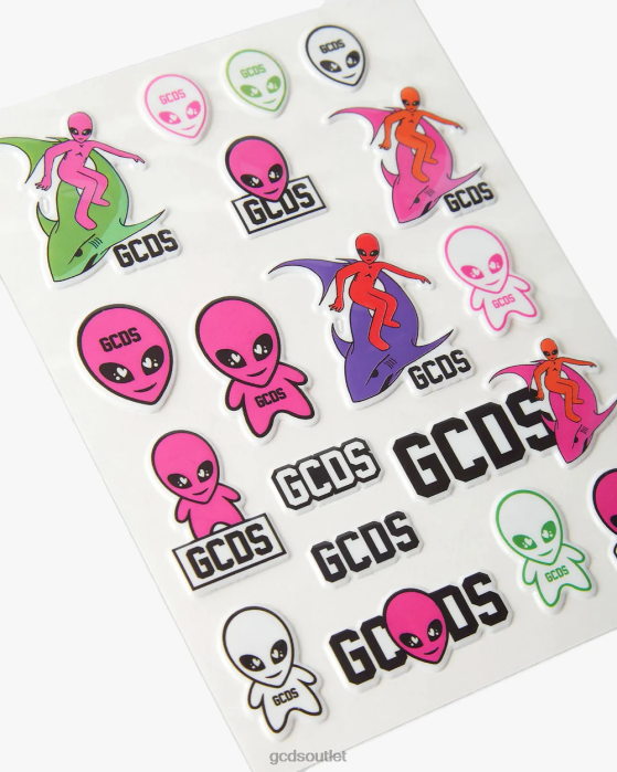 Men GCDS Wirdo stickers pack Pink 0FVX302
