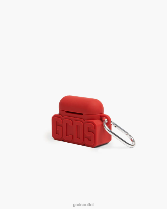 Men GCDS pro earphone case Red 0FVX308