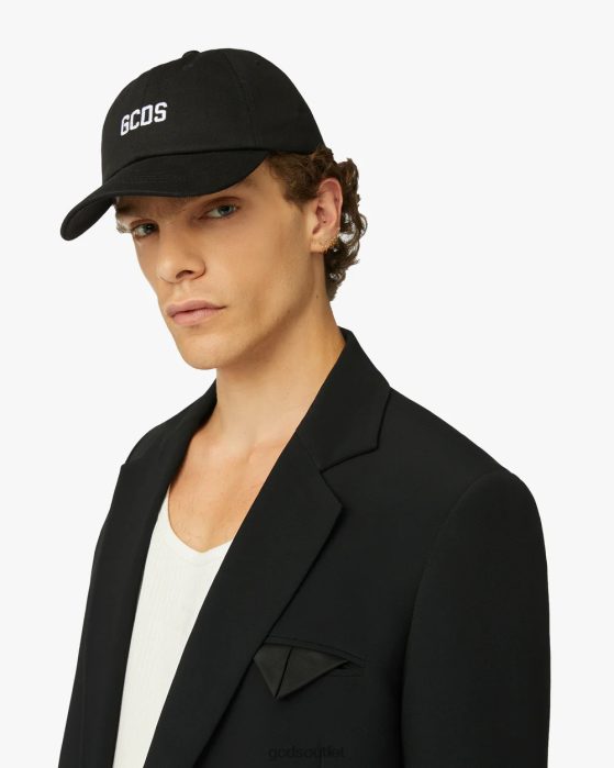 Men GCDS Essential Baseball Hat White 0FVX219