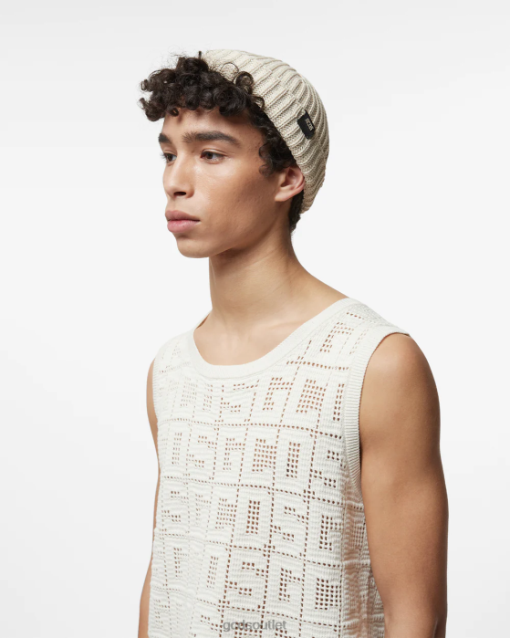 Men GCDS Giuly Cotton Hat Beige 0FVX230
