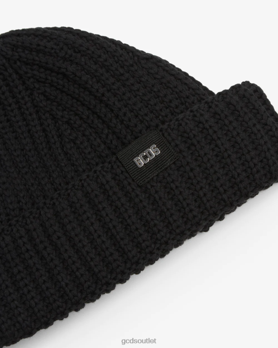 Men GCDS Giuly Cotton Hat Black 0FVX232