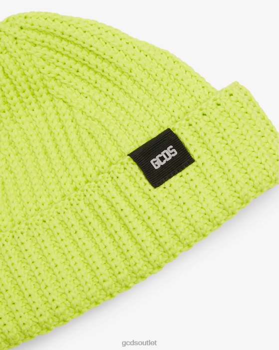 Men GCDS Giuly Cotton Hat Lime 0FVX236