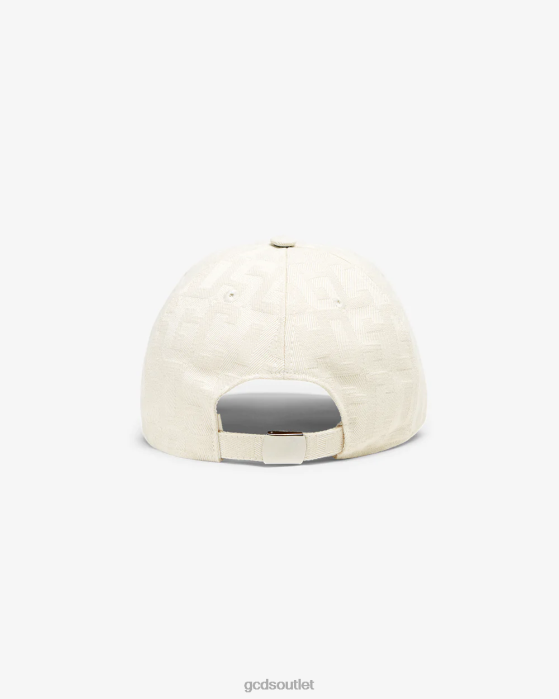 Men GCDS Monogram Baseball Cap Off White 0FVX226