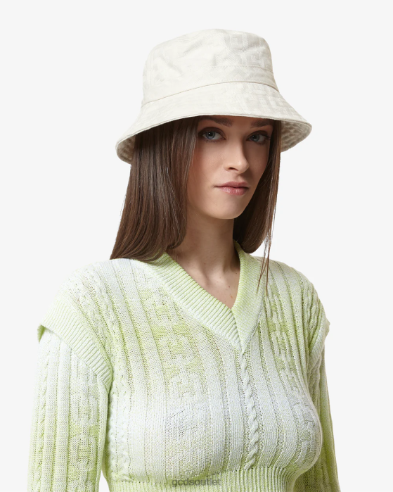 Men GCDS Monogram Bucket Hat Off White 0FVX227