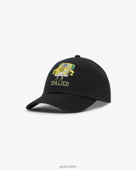Men GCDS SpongeBob Italico Baseball Hat Black 0FVX223