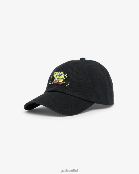 Men GCDS Spongebob Embroidered Baseball Hat Black 0FVX224