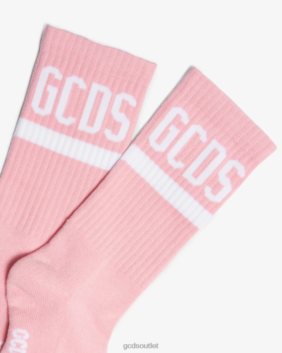Men GCDS logo socks Pink 0FVX210