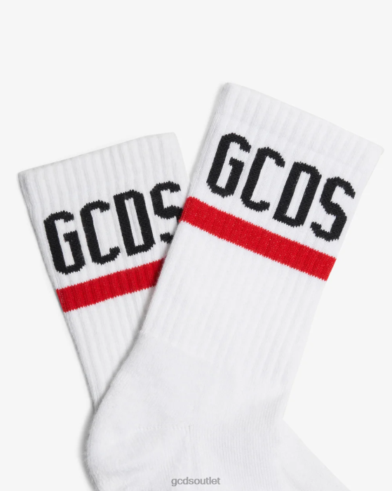 Men GCDS logo socks White 0FVX201