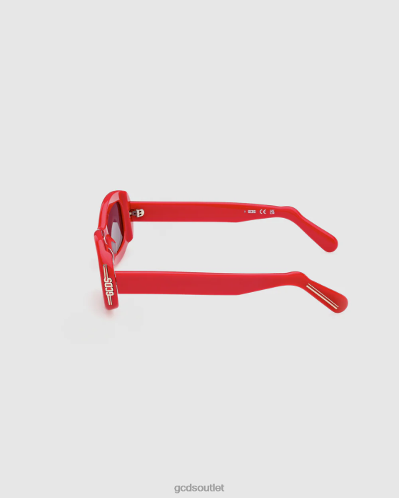 Men GCDS GD0027 Oval sunglasses Red 0FVX285
