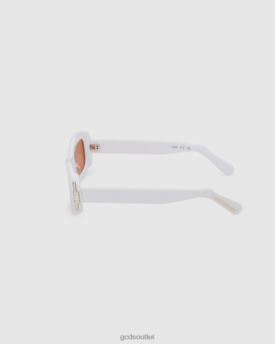 Men GCDS GD0027 Oval sunglasses White 0FVX288