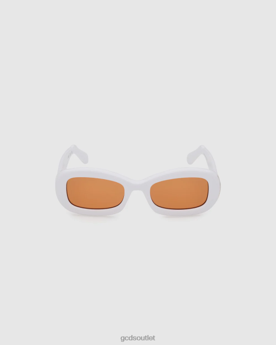 Men GCDS GD0027 Oval sunglasses White 0FVX288