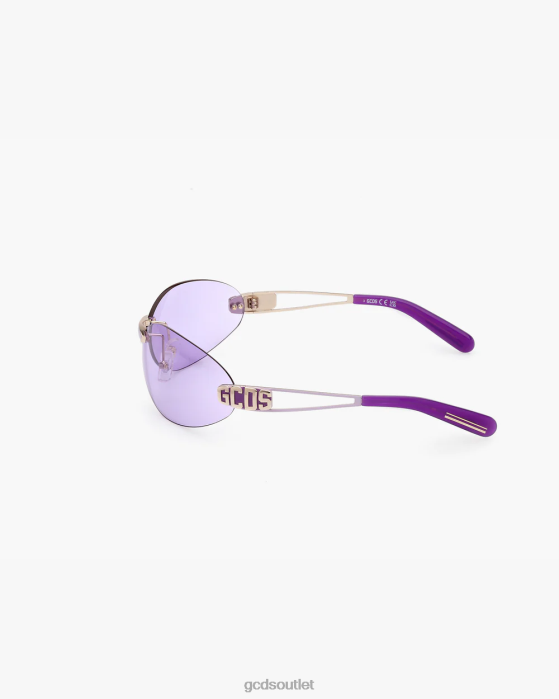 Men GCDS GD0032 Oval Sunglasses Purple 0FVX273