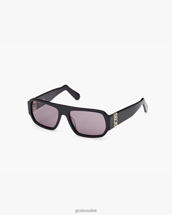 Men GCDS GD0034 Geometric Sunglasses Black 0FVX276