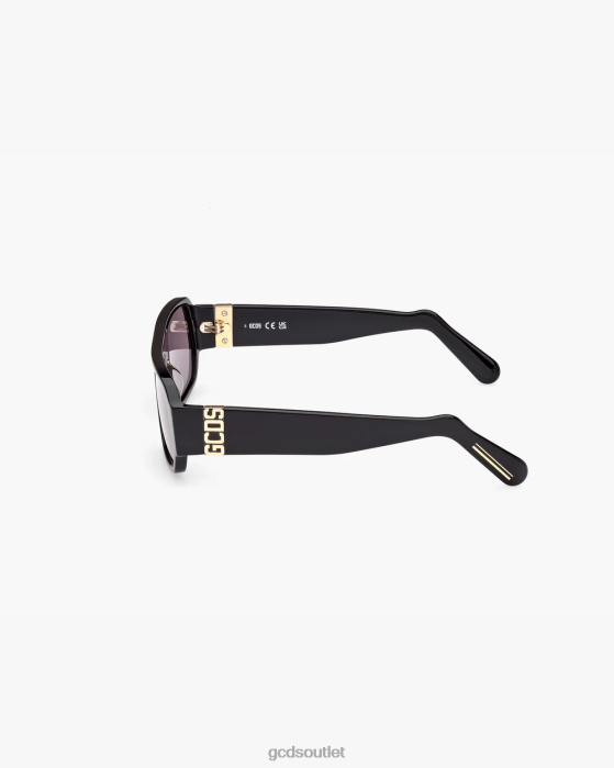 Men GCDS GD0034 Geometric Sunglasses Black 0FVX276