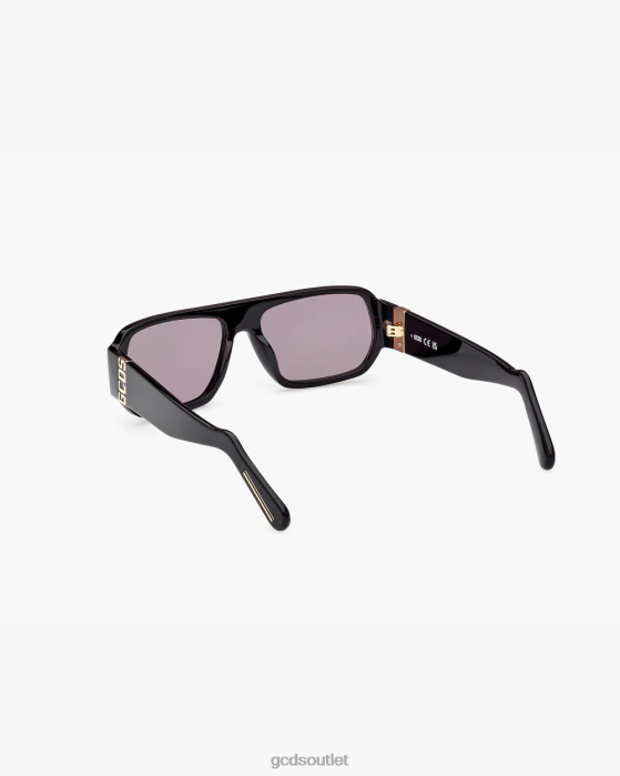 Men GCDS GD0034 Geometric Sunglasses Black 0FVX276