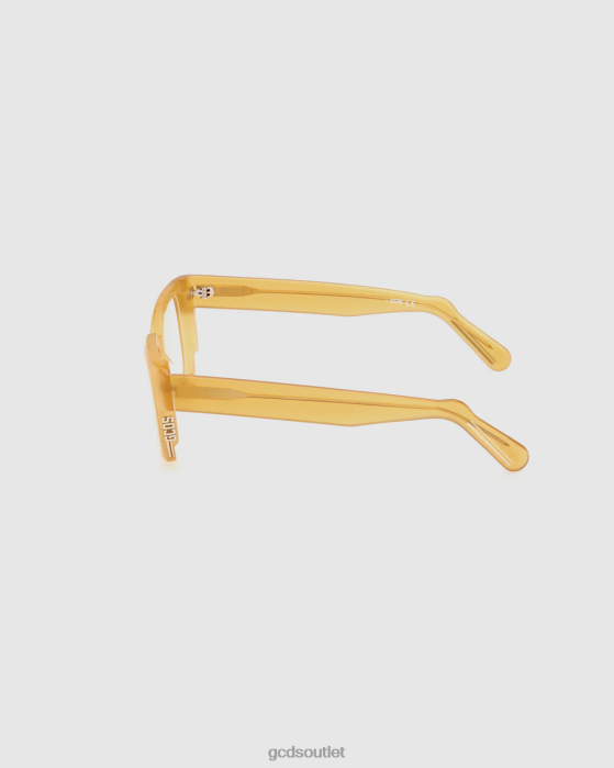 Men GCDS GD5013 Squared eyeglasses Yellow 0FVX283