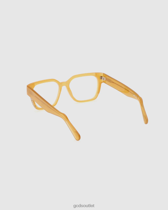 Men GCDS GD5013 Squared eyeglasses Yellow 0FVX283