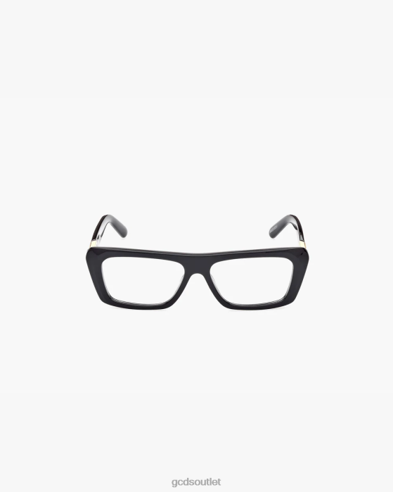 Men GCDS GD5018 Rectangular Eyeglasses Black 0FVX279