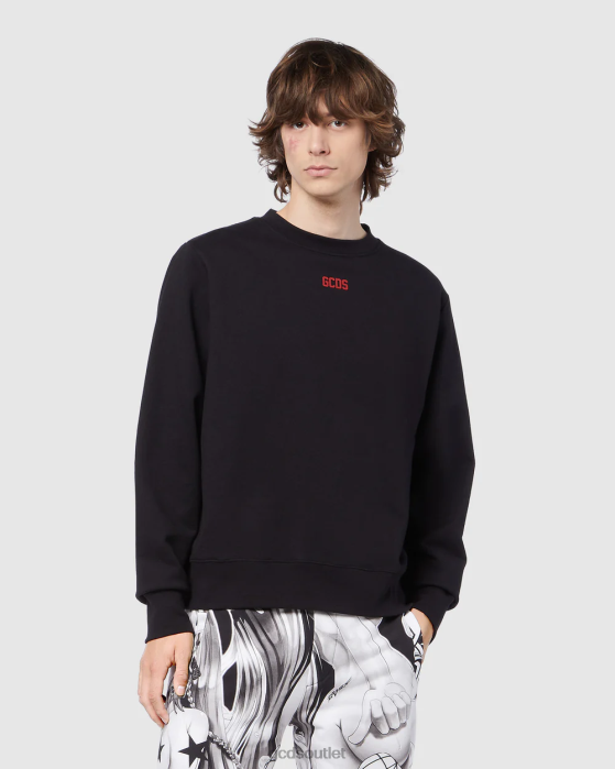 Men GCDS Eco logo regular crewneck Black 0FVX69
