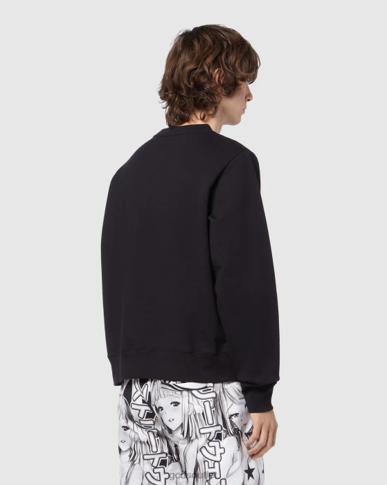 Men GCDS Eco logo regular crewneck Black 0FVX69