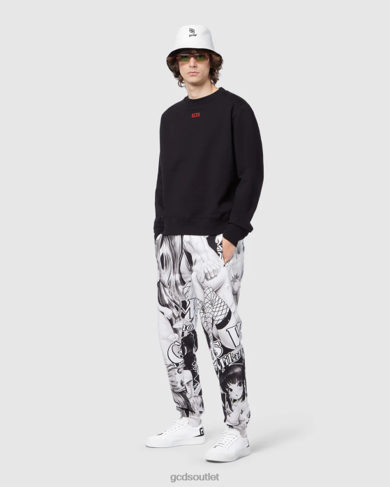 Men GCDS Eco logo regular crewneck Black 0FVX69