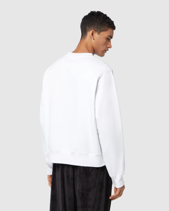 Men GCDS Eco logo regular crewneck White 0FVX71