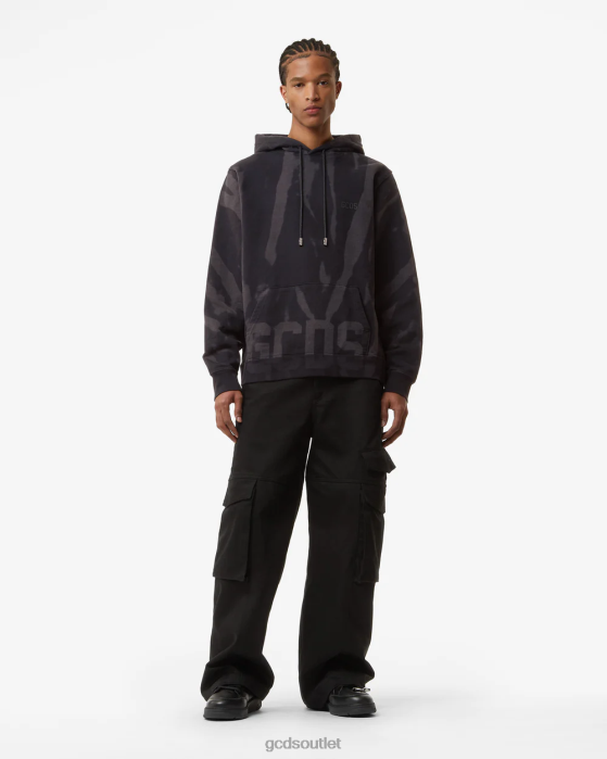 Men GCDS Low Band Printed Regular Hoodie Black 0FVX64