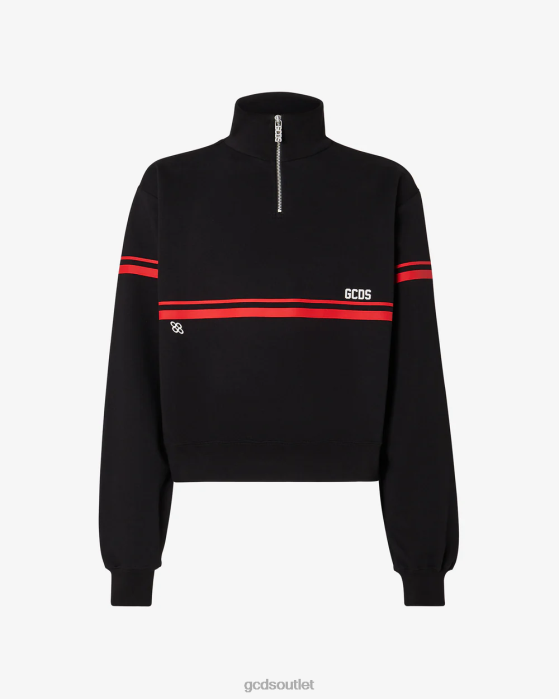 Men GCDS Low Logo Band Mockneck Black 0FVX55
