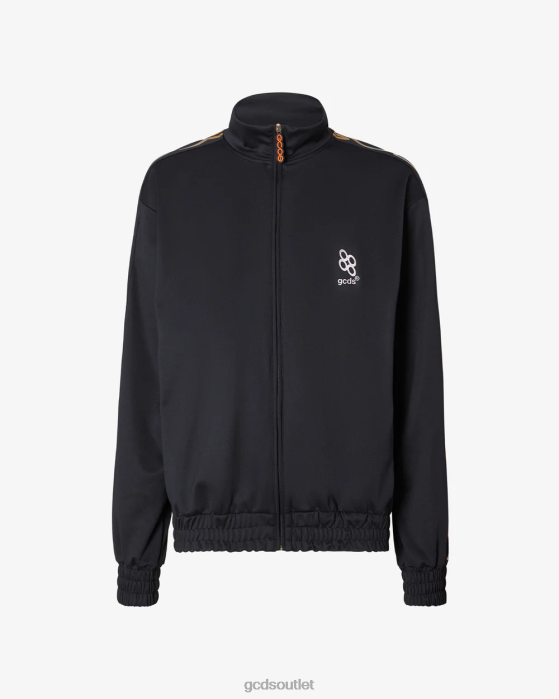 Men GCDS Reflective Print Logo Track Top Black 0FVX49