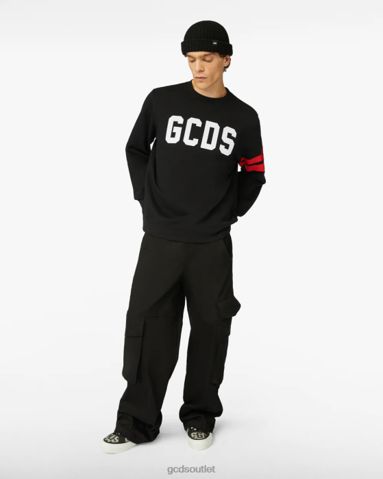Men GCDS logo regular crewneck Black 0FVX73