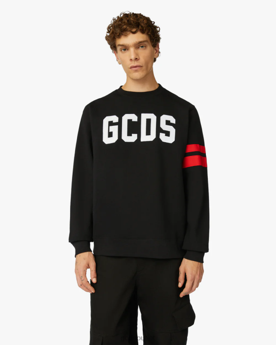 Men GCDS logo regular crewneck Black 0FVX73