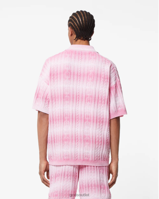 Men GCDS Braids Degrade Shirt Fuchsia 0FVX31