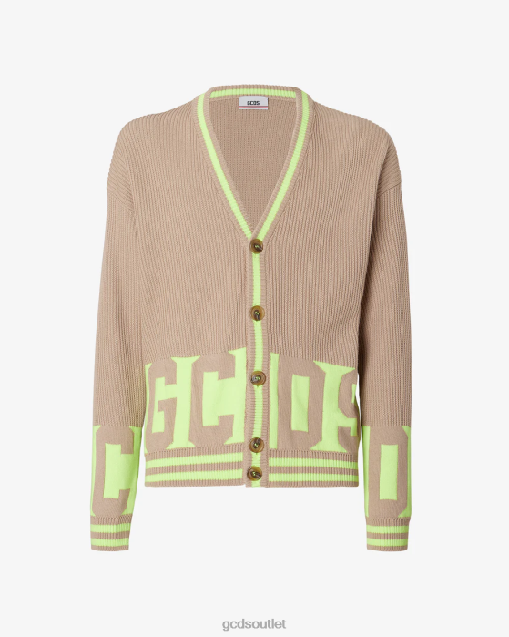 Men GCDS Low Band Cardigan Beige 0FVX27