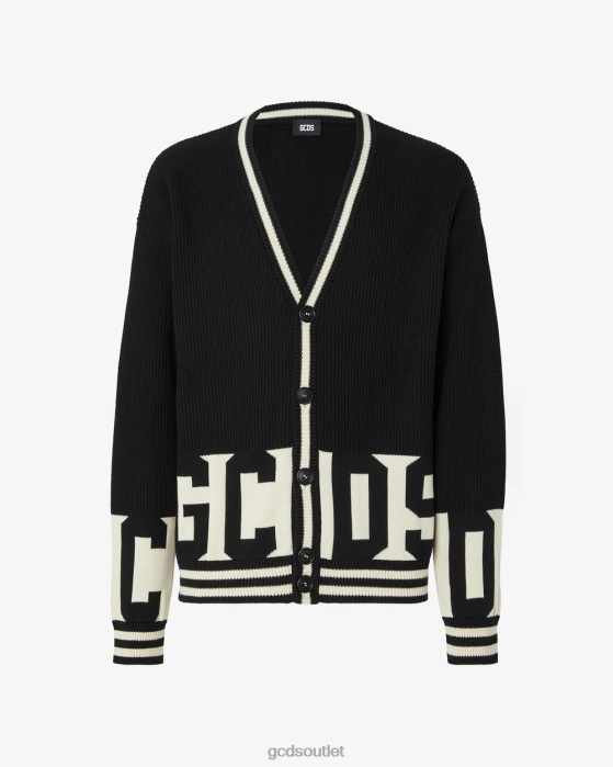 Men GCDS Low Band Cardigan Black 0FVX25