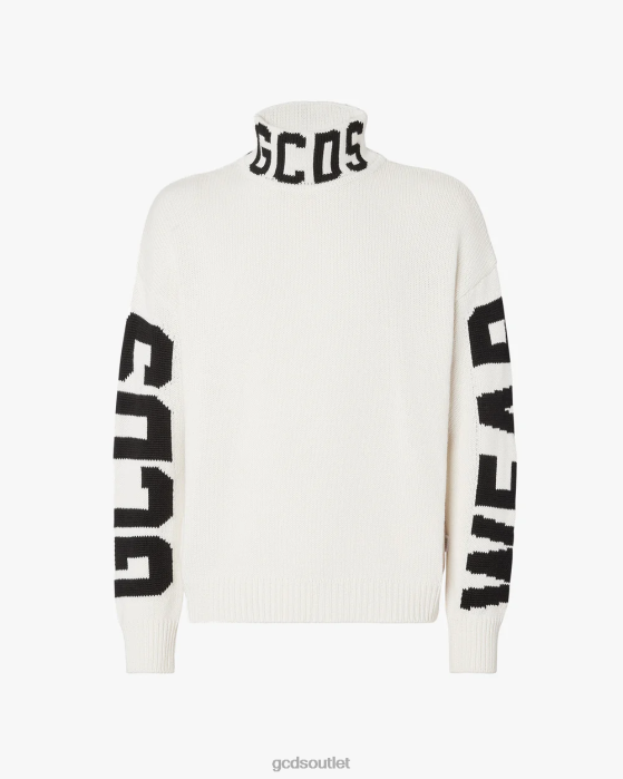 Men GCDS logo turtleneck Off White 0FVX41