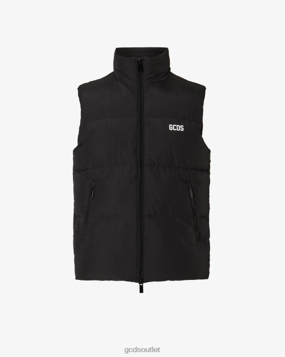 Men GCDS Low Band Puffy Vest White 0FVX11