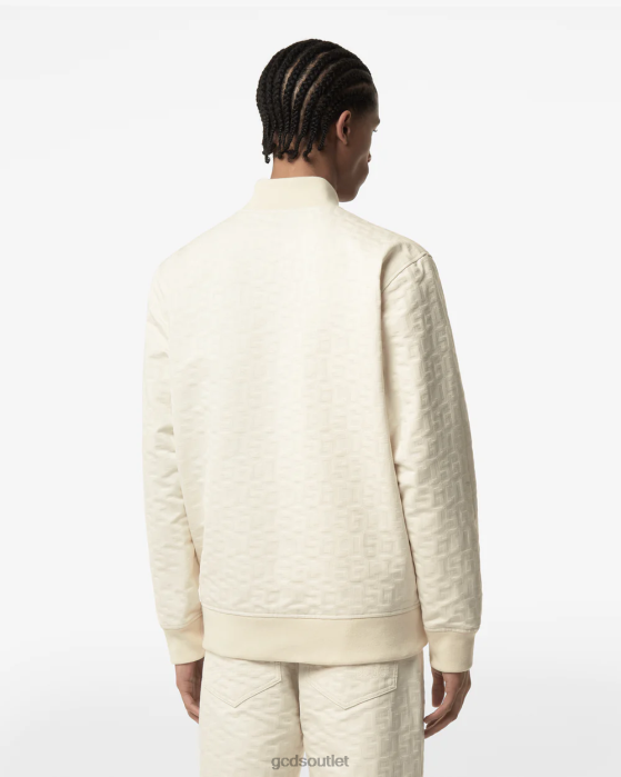Men GCDS Monogram Cotton Regular Bomber Off White 0FVX3