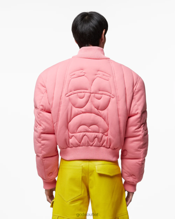 Men GCDS Patrick hand ebroidered cropped bomber Lilac 0FVX6