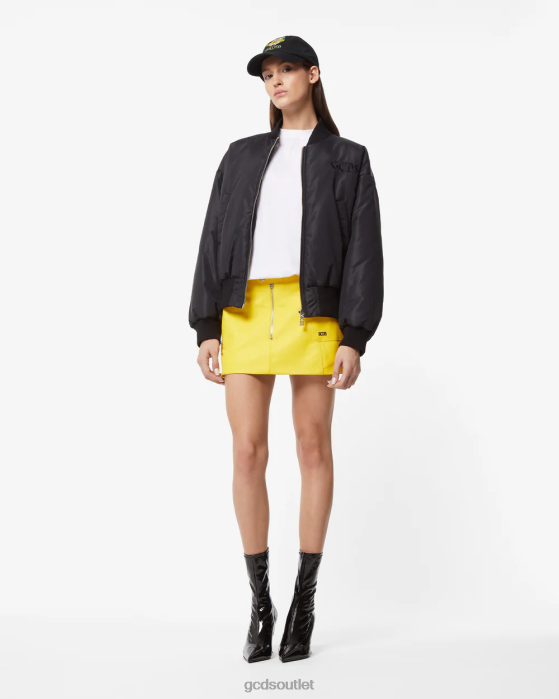 Men GCDS Spongebob embroidered cropped bomber Black 0FVX7