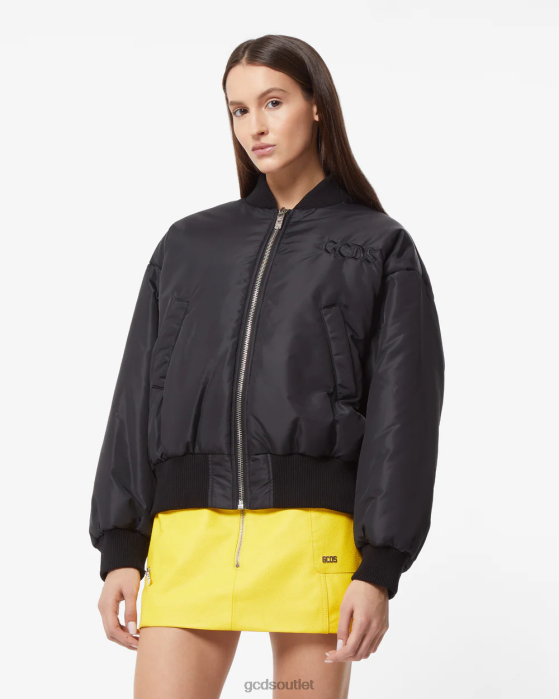Men GCDS Spongebob embroidered cropped bomber Black 0FVX7
