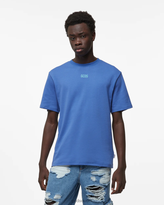 Men GCDS Eco Logo Regular T-Shirt Blue 0FVX106